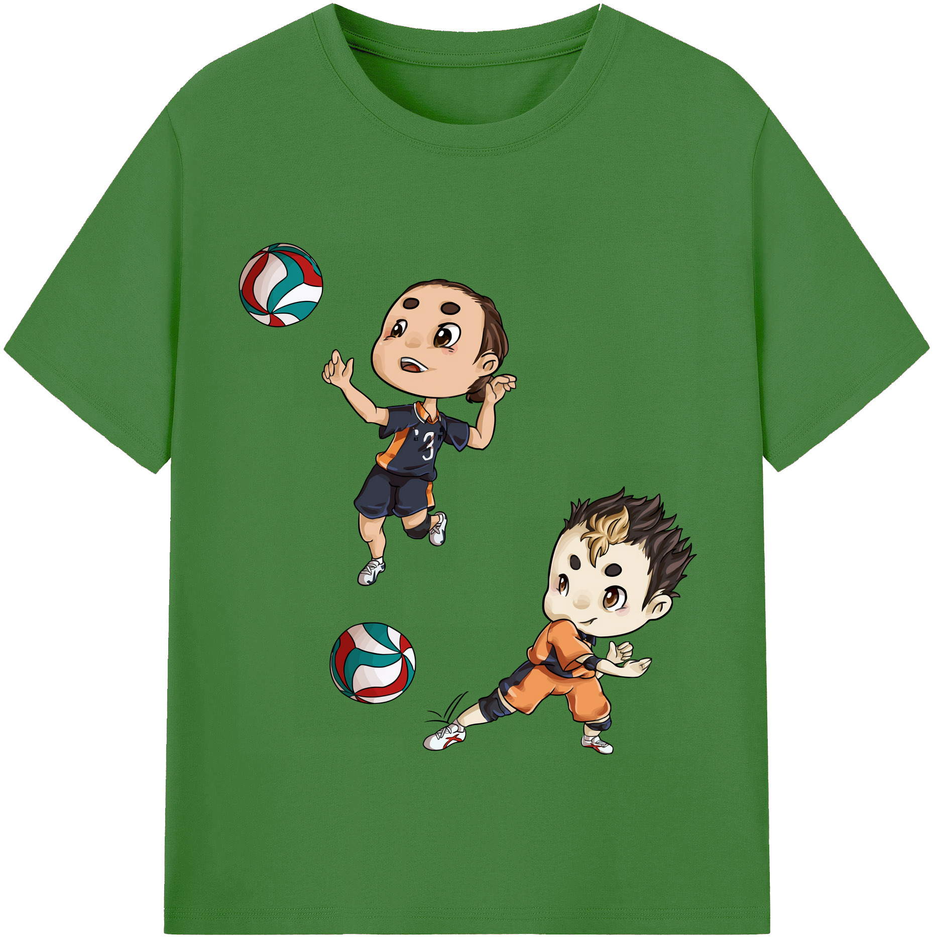 （画像用） ハイキュー!! Haikyu!! レディースカジュアルプリントTシャツ（綿100％）